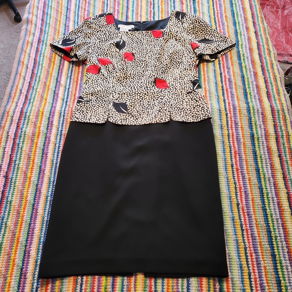🍂 Vintage 1980s Maggy London Silk Suit Dress 🍄 - Picture 1 of 7